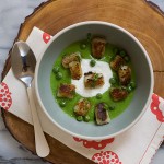 Seared Gnocchi with Peas and Goat Cheese